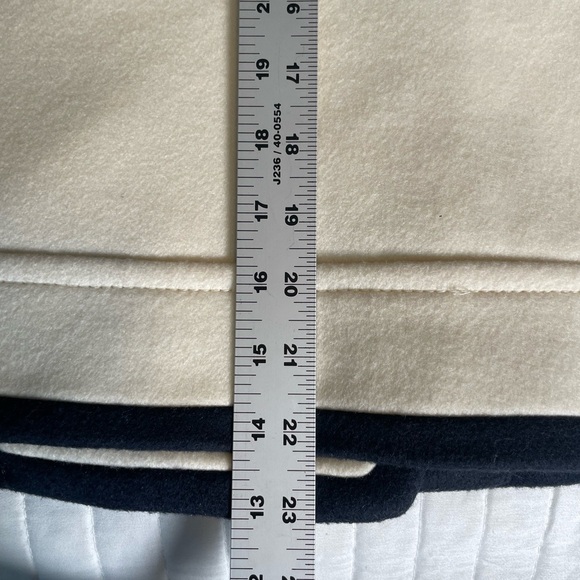 J. Crew Wool Cream Navy Trim Pea Coat Nello Gori Italian Fabric Jacket Womens 2 - Picture 14 of 16